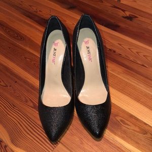 Just Fab Black Lorin Heels 8.5